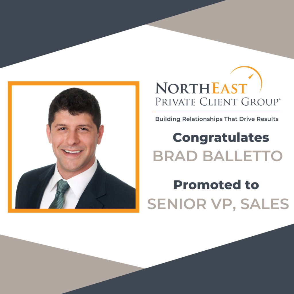 The firm has announced the promotion of Brad Balletto to Senior Vice President, Investments. Brad leads the Metro-North team in Shelton, CT.
