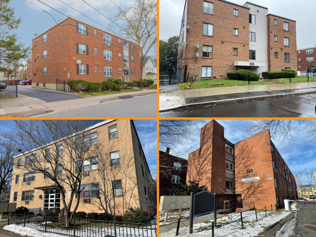 South End Apartment Portfolio is a four (4)-building, 131-unit apartment portfolio located at 21 Ward Place, 66 Webster Street, and 44 & 160 New Britain Ave. in Hartford, Connecticut. 